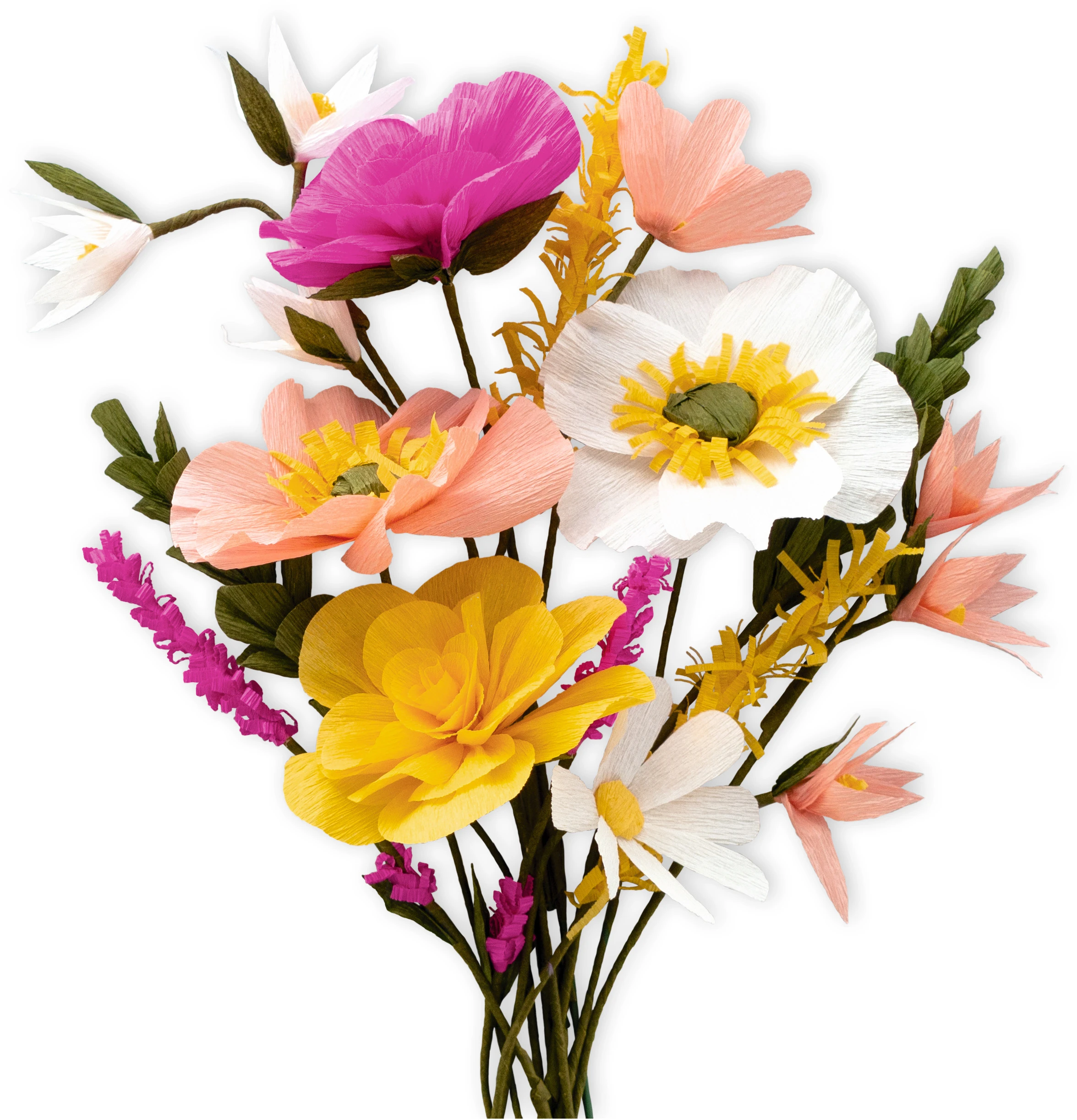 URSUS DIY Set Krepppapier Blumen 27030001F gelb