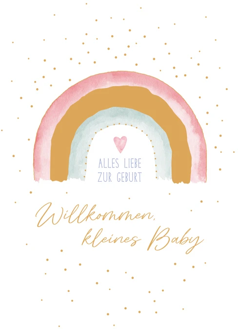 ABC Glückwunschkarte Baby B6 52654 Regenbogen