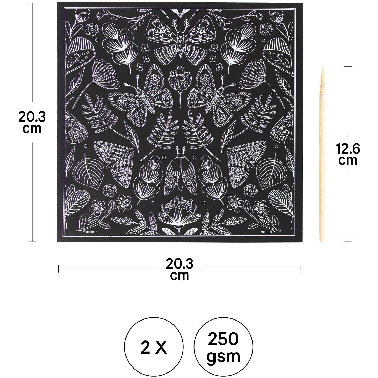 I AM CREATIVE Kratz-Set 7010.26 Schmetterlinge 2 Blatt